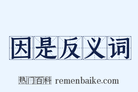 因是反义词是什么意思的图片